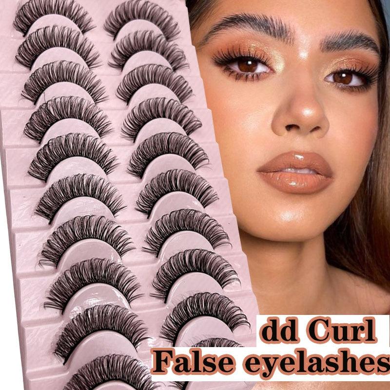 Russian Strip Lashes 10-Pairs Fluffy Mink - ItemBear.com