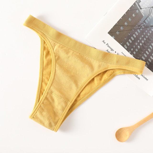 Seamless Solid Thong Panties - ItemBear.com