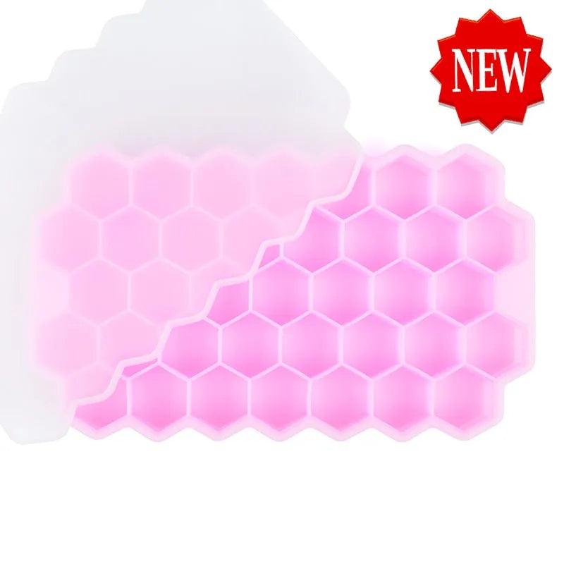 SILIKOLOVE Honeycomb Ice Cube Trays with Removable Lids Silica Gel Ice Cube Mold BPA Free - ItemBear.com