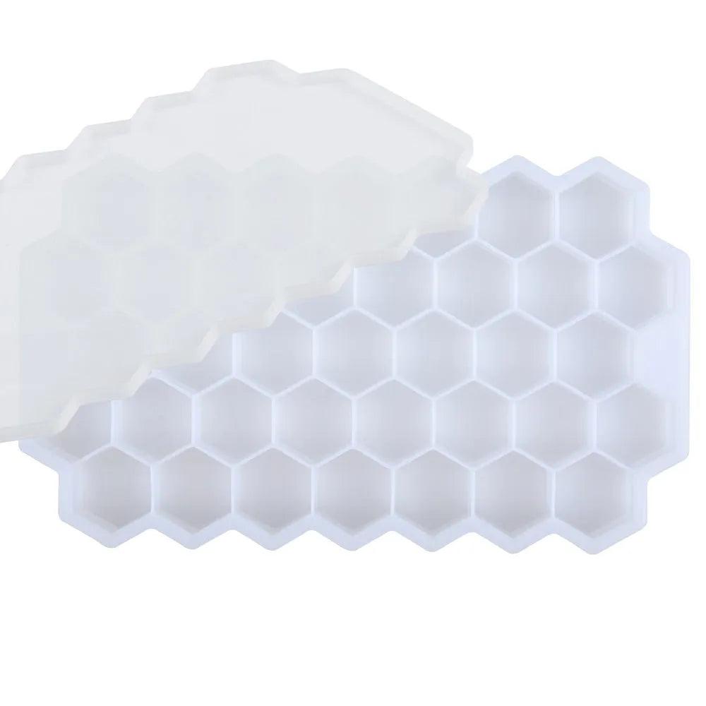 SILIKOLOVE Honeycomb Ice Cube Trays with Removable Lids Silica Gel Ice Cube Mold BPA Free - ItemBear.com