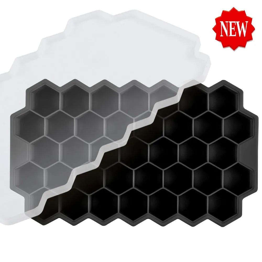 SILIKOLOVE Honeycomb Ice Cube Trays with Removable Lids Silica Gel Ice Cube Mold BPA Free - ItemBear.com