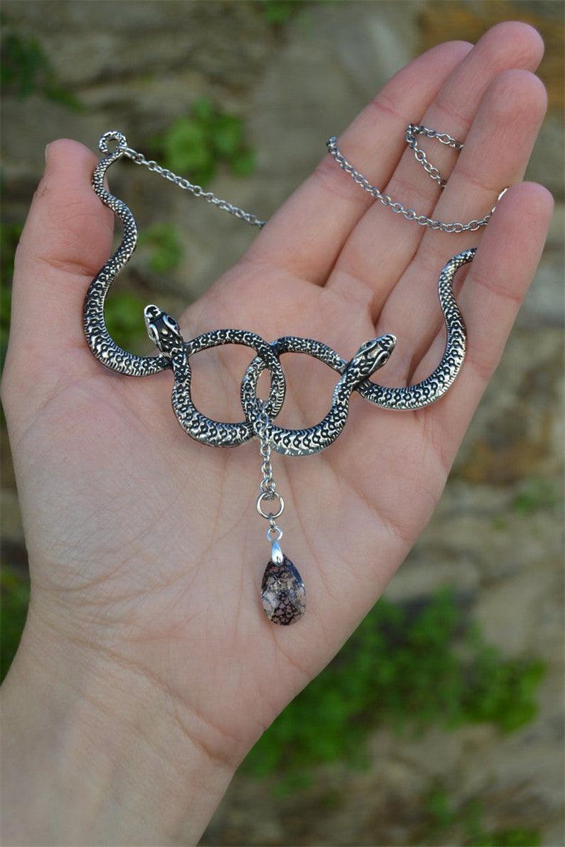 Snake Entanglement Necklace with Crystal - ItemBear.com