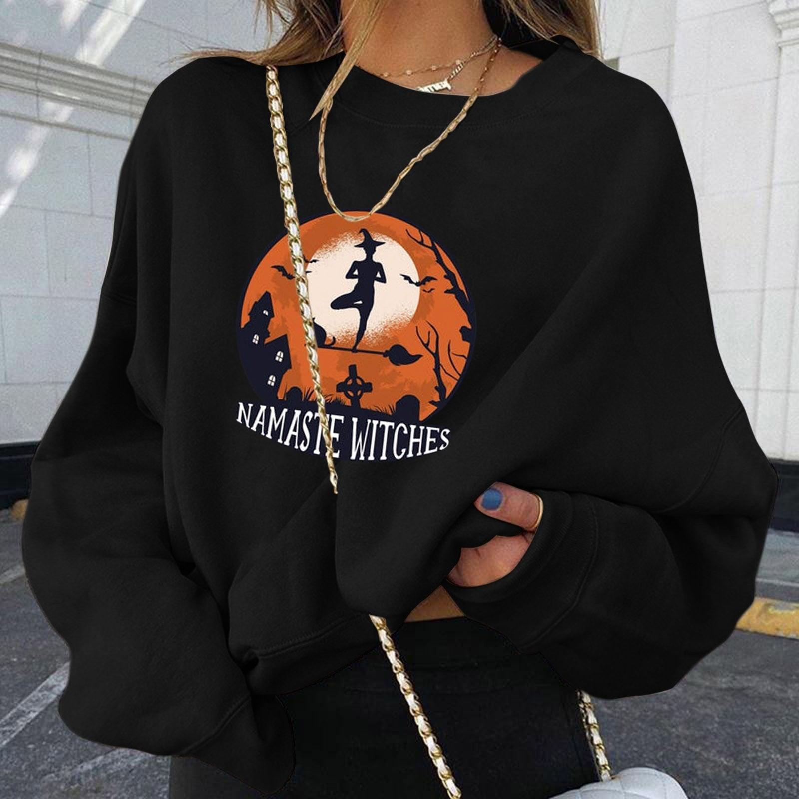 Solid Color Women Halloween Pullover - ItemBear.com