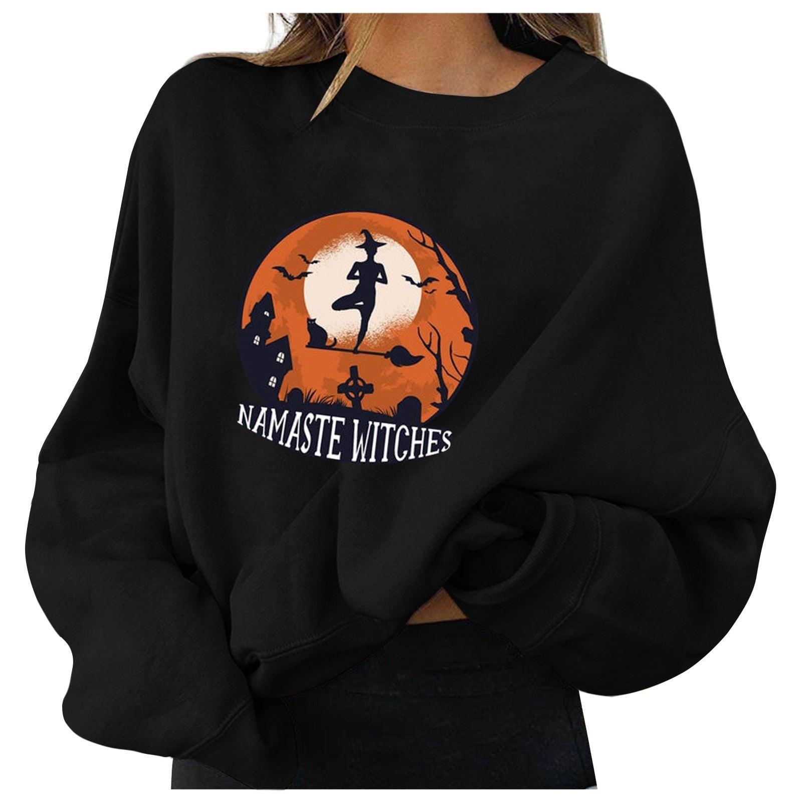 Solid Color Women Halloween Pullover - ItemBear.com