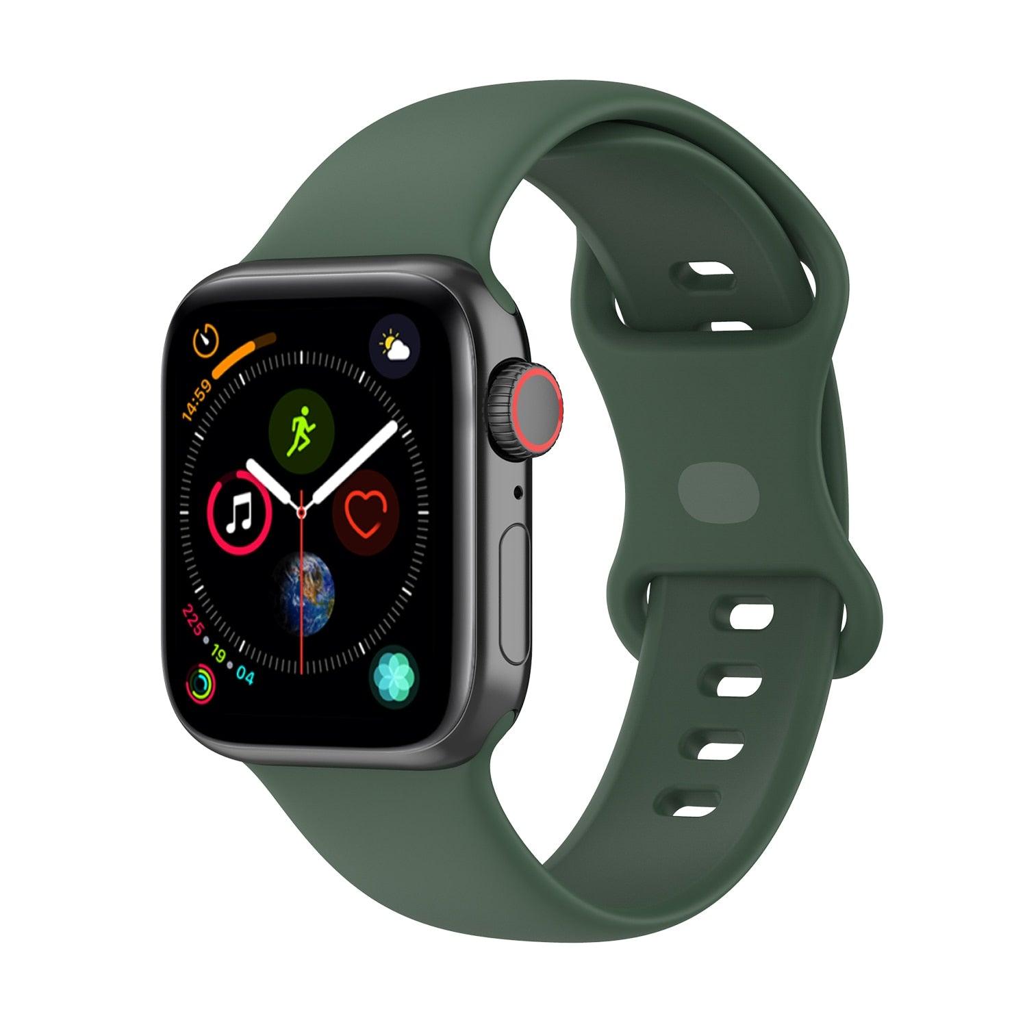 Sport For Apple Watch Se 6 5 Band 44mm 42mm Watchband Strap Smart Watch Bracelet Series 7 5 4 3 2 1 40mm 38mm Accessories Correa - ItemBear.com