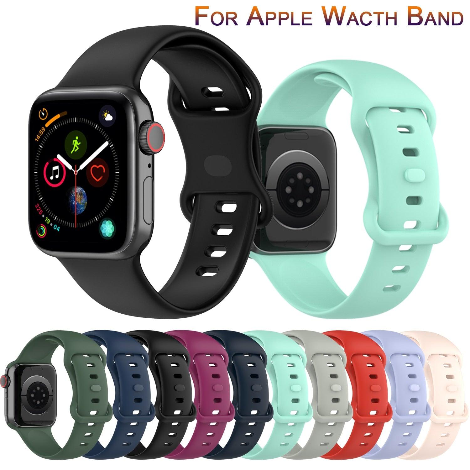 Sport For Apple Watch Se 6 5 Band 44mm 42mm Watchband Strap Smart Watch Bracelet Series 7 5 4 3 2 1 40mm 38mm Accessories Correa - ItemBear.com