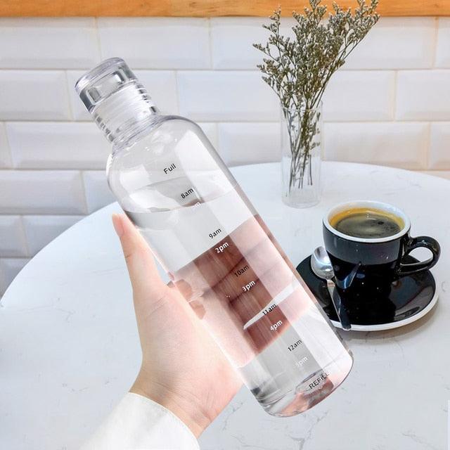 Straw Water Bottle with Time Marker - ItemBear.com