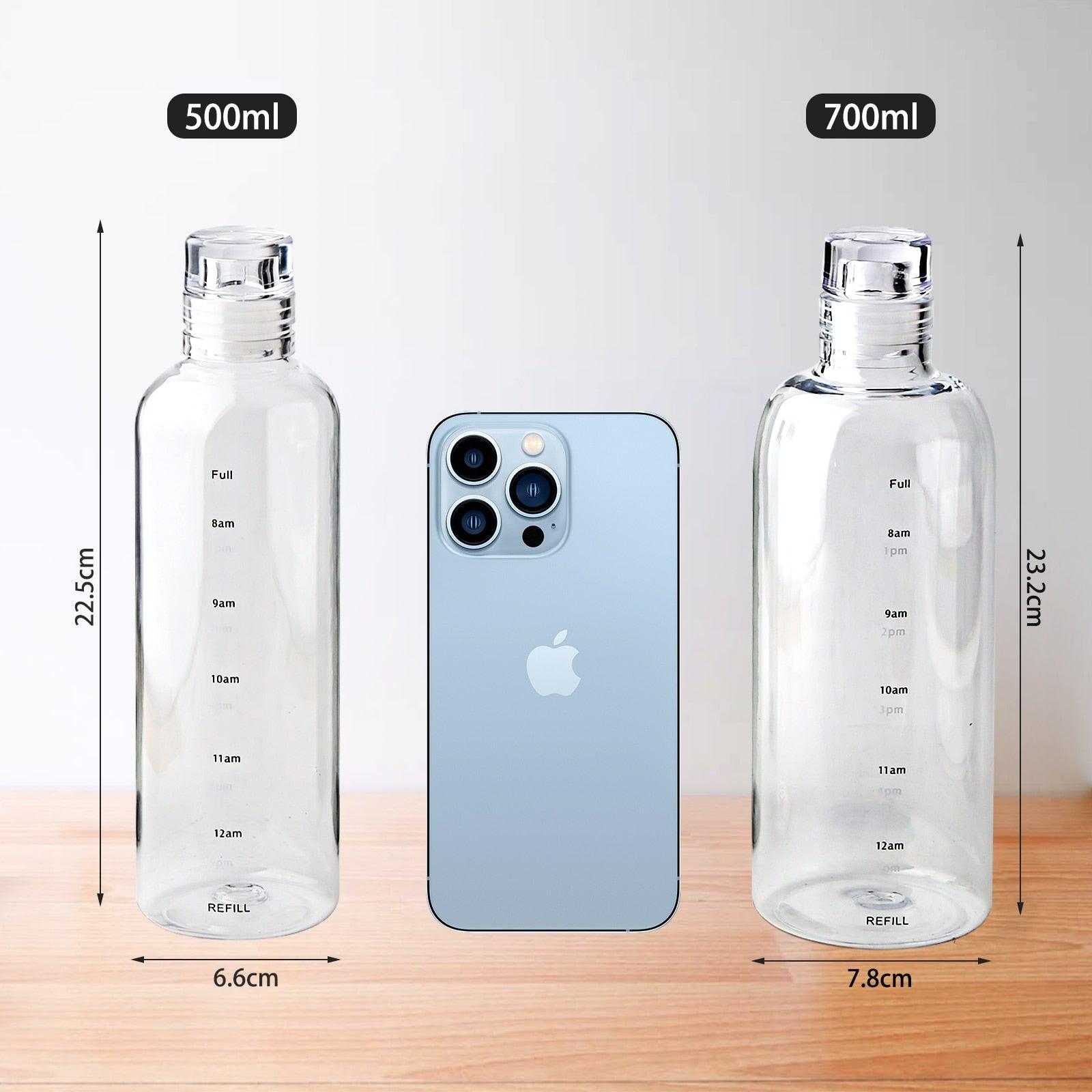 Straw Water Bottle with Time Marker - ItemBear.com