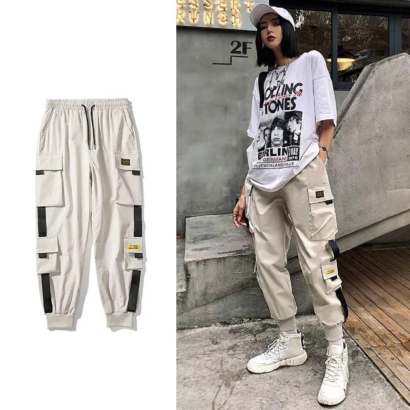 Streetwear Black Pants Women Korean Style Elastic Waist Sweatpants Baggy Pants Summer Autumn Hip Hop Harajuku Trousers Women - ItemBear.com