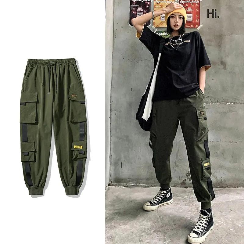 Streetwear Black Pants Women Korean Style Elastic Waist Sweatpants Baggy Pants Summer Autumn Hip Hop Harajuku Trousers Women - ItemBear.com