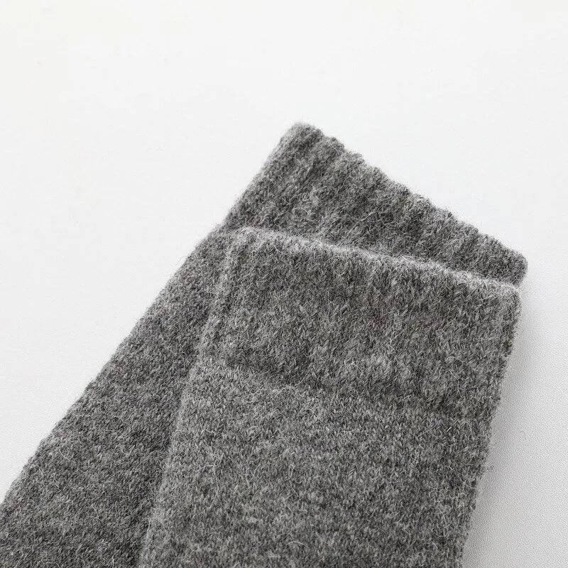 Super Thicker Solid Socks Merino Wool Rabbit Socks Against Cold Snow Russia Winter Warm Funny Happy Male Men Socks - ItemBear.com