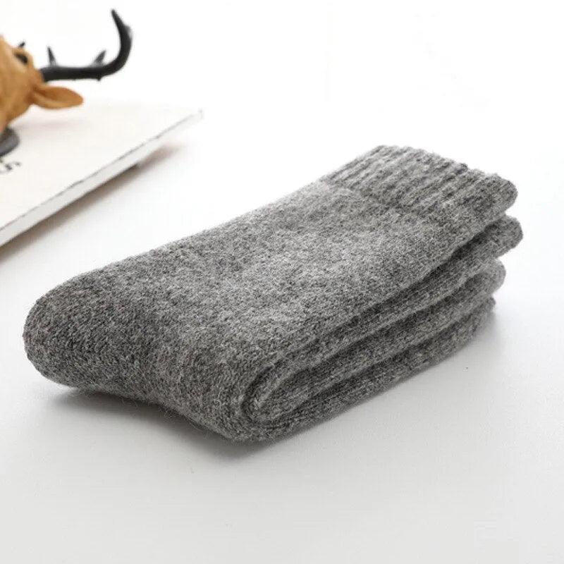 Super Thicker Solid Socks Merino Wool Rabbit Socks Against Cold Snow Russia Winter Warm Funny Happy Male Men Socks - ItemBear.com