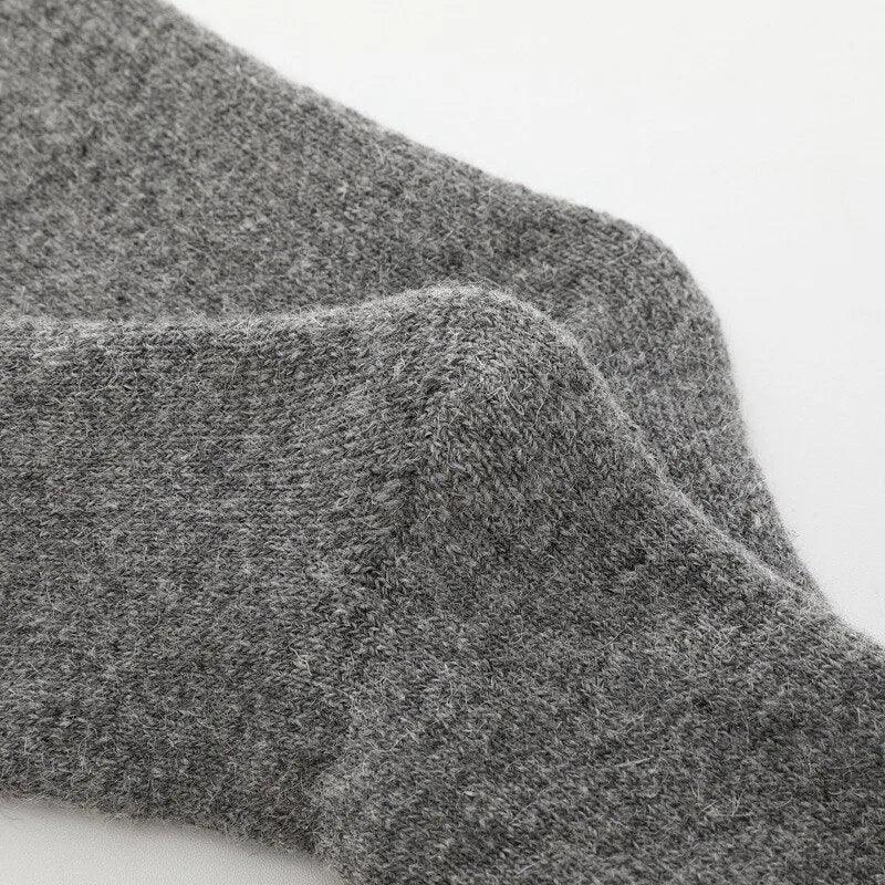 Super Thicker Solid Socks Merino Wool Rabbit Socks Against Cold Snow Russia Winter Warm Funny Happy Male Men Socks - ItemBear.com