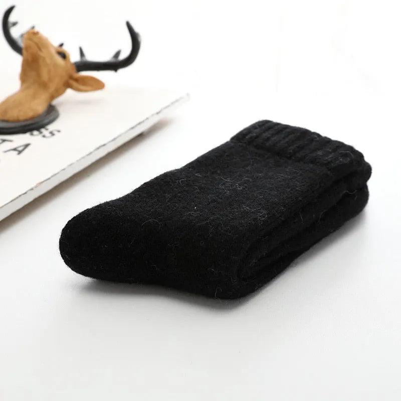 Super Thicker Solid Socks Merino Wool Rabbit Socks Against Cold Snow Russia Winter Warm Funny Happy Male Men Socks - ItemBear.com