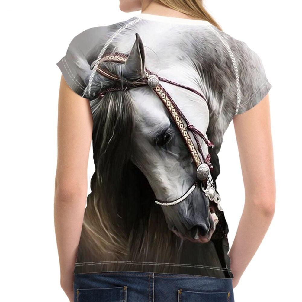 Tee-shirt cheval 3D FORUDESIGNS, 12 chevaux imprimés 3D. - ItemBear.com