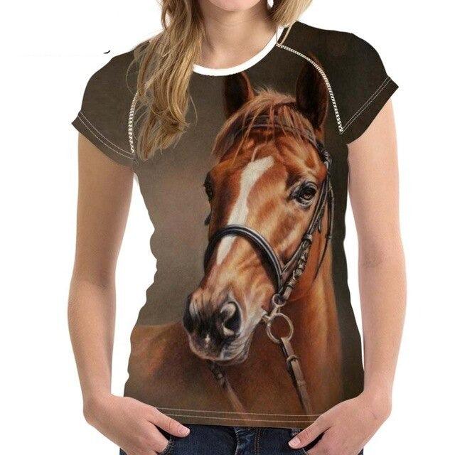 Tee-shirt cheval 3D FORUDESIGNS, 12 chevaux imprimés 3D. - ItemBear.com