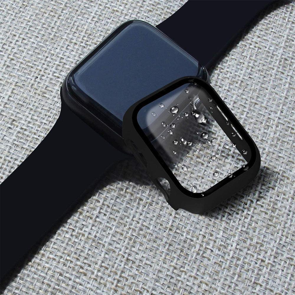 Tempered Glass+Matte Watch Cover for Apple Watch Case 44mm 40mm 42mm 38mm Bumper+Screen Protector for Iwatch SE 6 5 4 3 2 1 - ItemBear.com