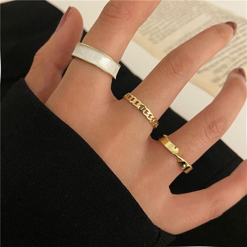 Trendy Gold Butterfly Rings For Women Men Lover Couple Rings Set Friendship Engagement Wedding Open Rings 2021 Jewelry - ItemBear.com