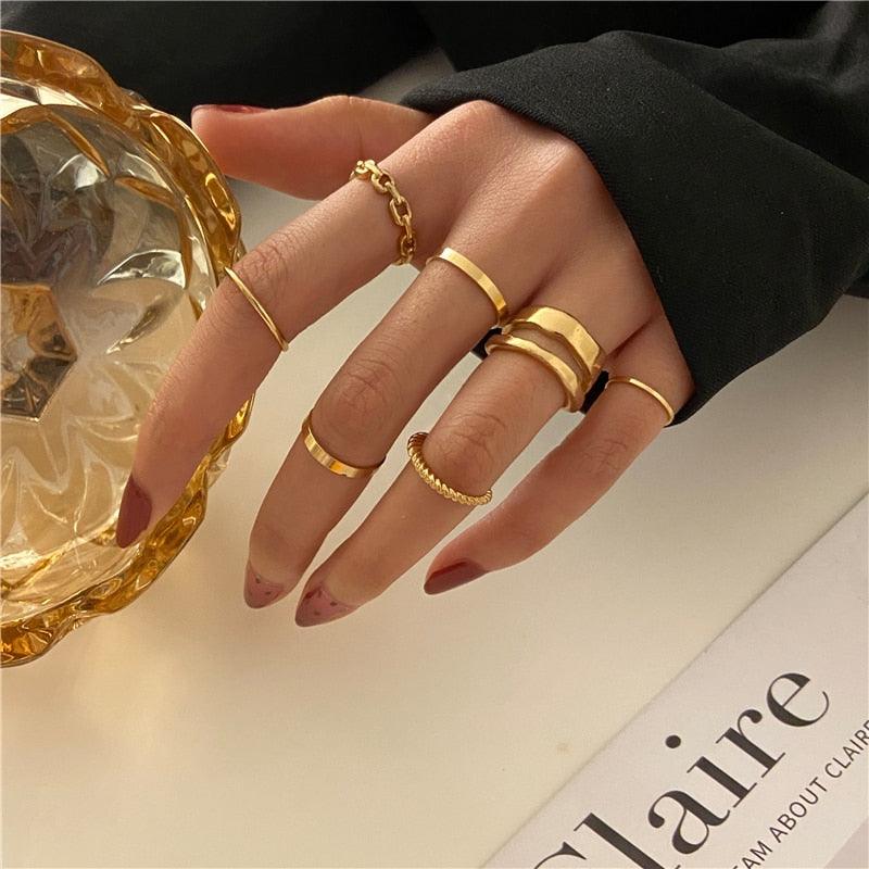 Trendy Gold Butterfly Rings For Women Men Lover Couple Rings Set Friendship Engagement Wedding Open Rings 2021 Jewelry - ItemBear.com