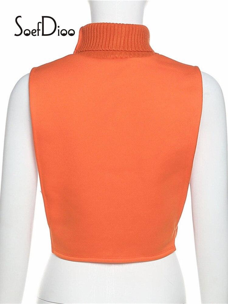 Turtleneck Sleeveless Pullover Crop Top and Dress - ItemBear.com