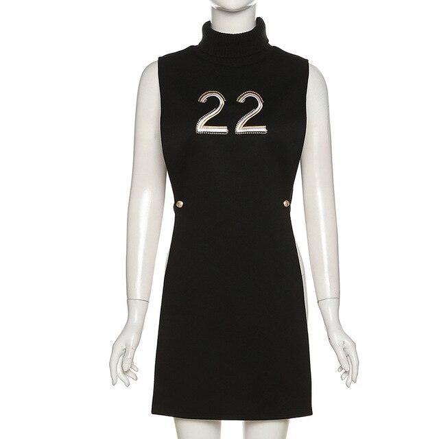 Turtleneck Sleeveless Pullover Crop Top and Dress - ItemBear.com