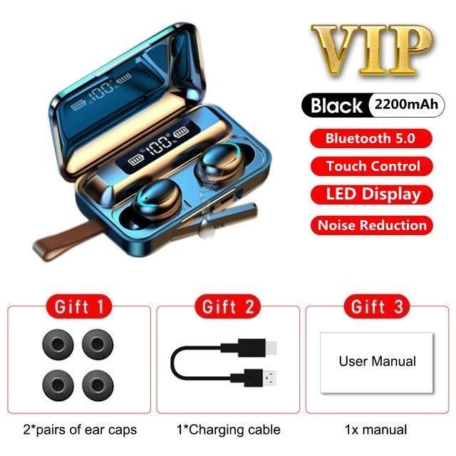 TWS Bluetooth 5.0 Earphones 2200mAh Charging Box Wireless Headphone Stereo Sports Waterproof Earbuds Headsets With Mic - ItemBear.com