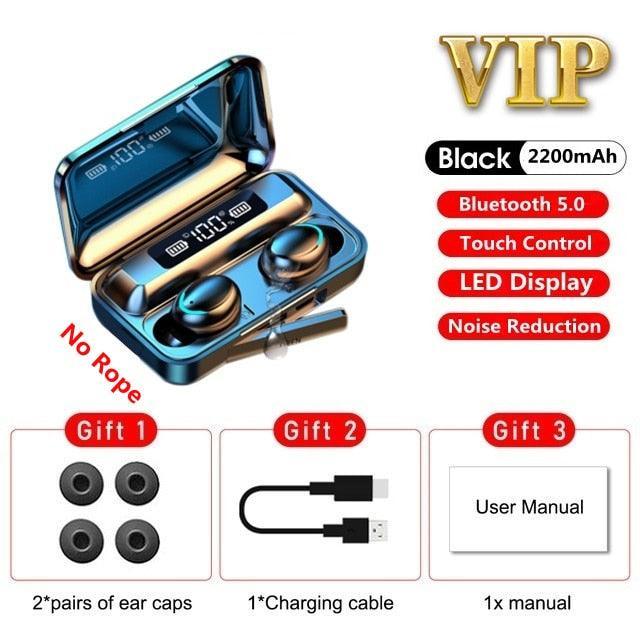 TWS Bluetooth 5.0 Earphones 2200mAh Charging Box Wireless Headphone Stereo Sports Waterproof Earbuds Headsets With Mic - ItemBear.com