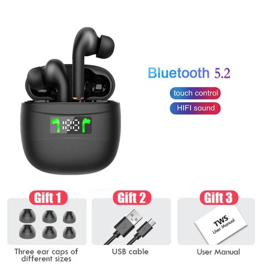 TWS Wireless Earphones Bluetooth 5.0 Headphones IPX7 Waterproof Earbuds LED Display HD Stereo Built-in Mic for Xiaomi iPhone - ItemBear.com