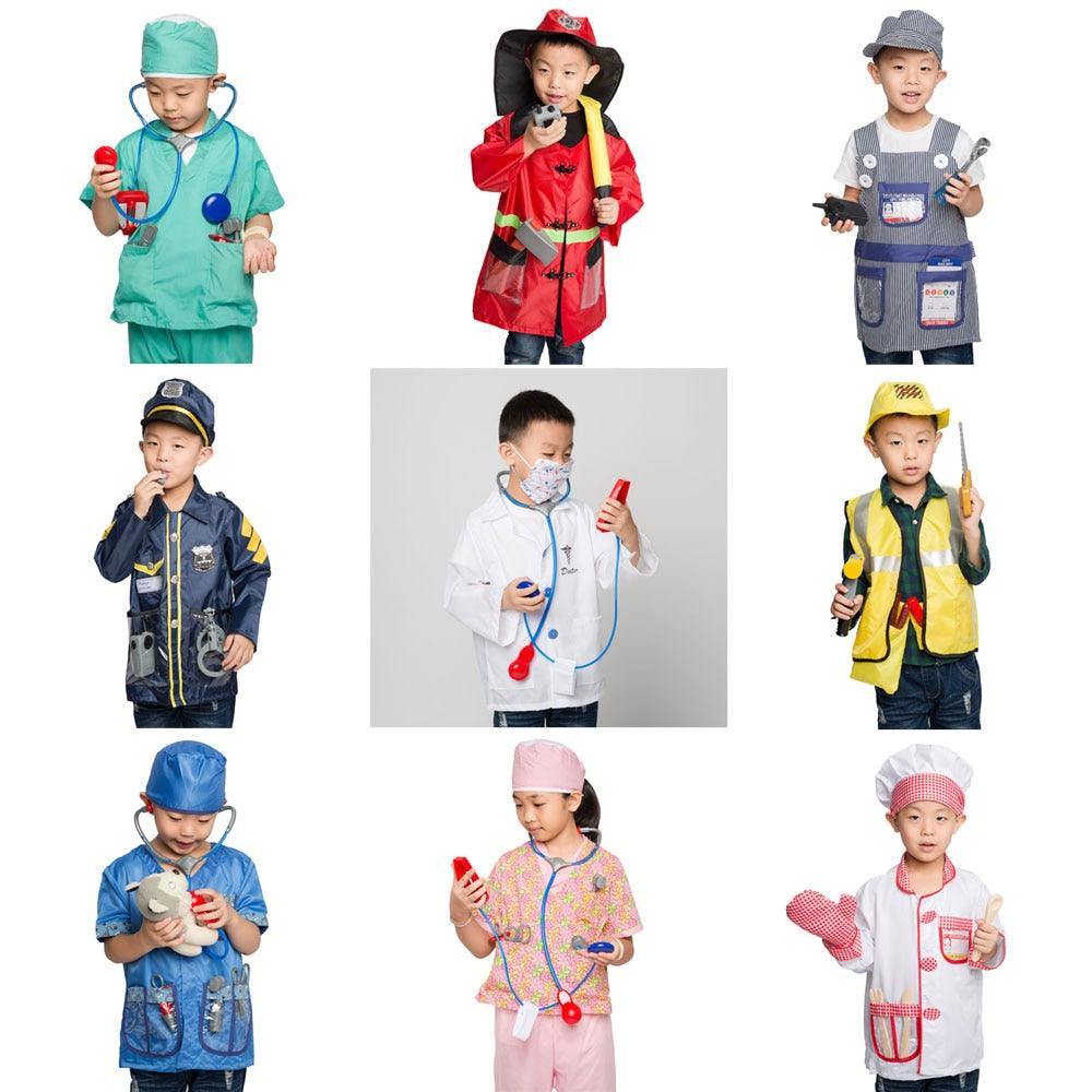 Umorden Kids Child Doctor Nurse Firefighter Astronaut Costume Occupation Game Role Play Kit Set for Boys Girls Party Fancy Dress - ItemBear.com