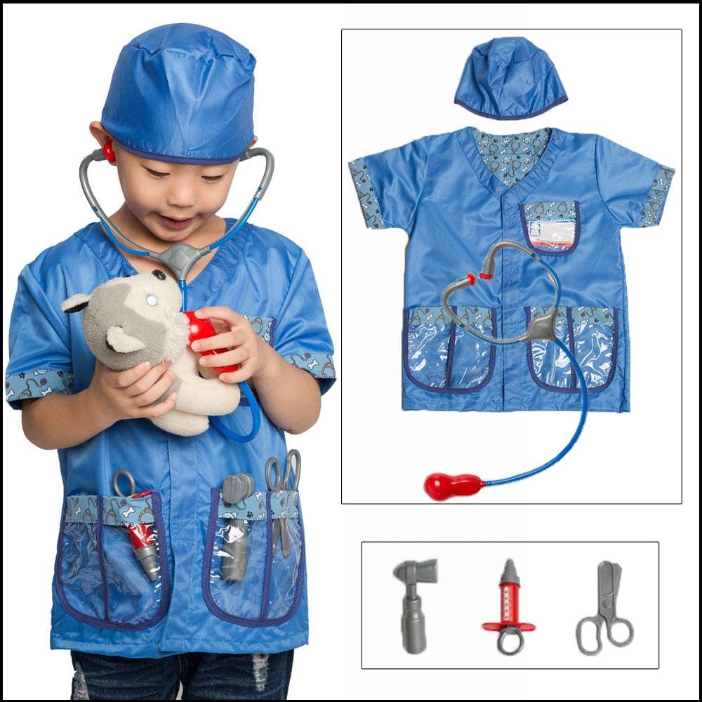 Umorden Kids Child Doctor Nurse Firefighter Astronaut Costume Occupation Game Role Play Kit Set for Boys Girls Party Fancy Dress - ItemBear.com