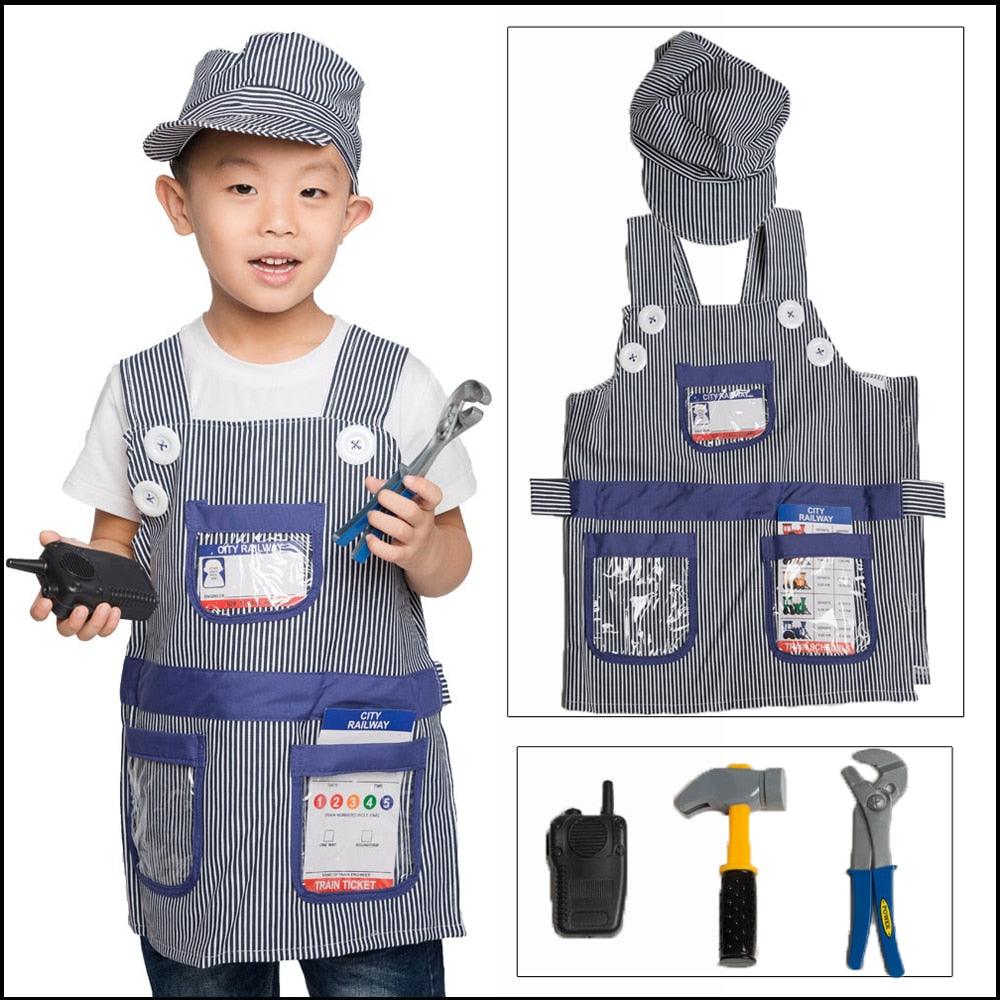 Umorden Kids Child Doctor Nurse Firefighter Astronaut Costume Occupation Game Role Play Kit Set for Boys Girls Party Fancy Dress - ItemBear.com