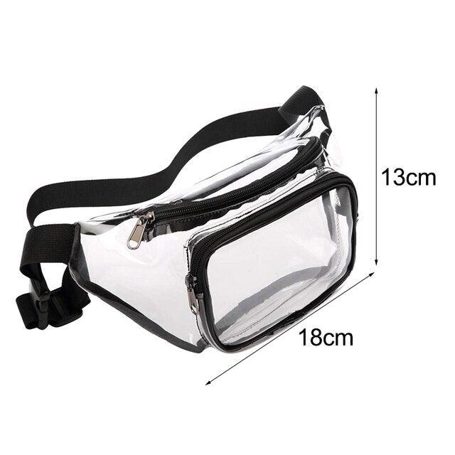 Unisex Fashion Transparent PVC Chest Bags Portable Outdoor Sport Travel Waterproof Multi-layer Zipper Shoulder Crossbody Bag - ItemBear.com