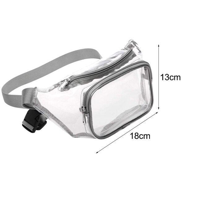 Unisex Fashion Transparent PVC Chest Bags Portable Outdoor Sport Travel Waterproof Multi-layer Zipper Shoulder Crossbody Bag - ItemBear.com