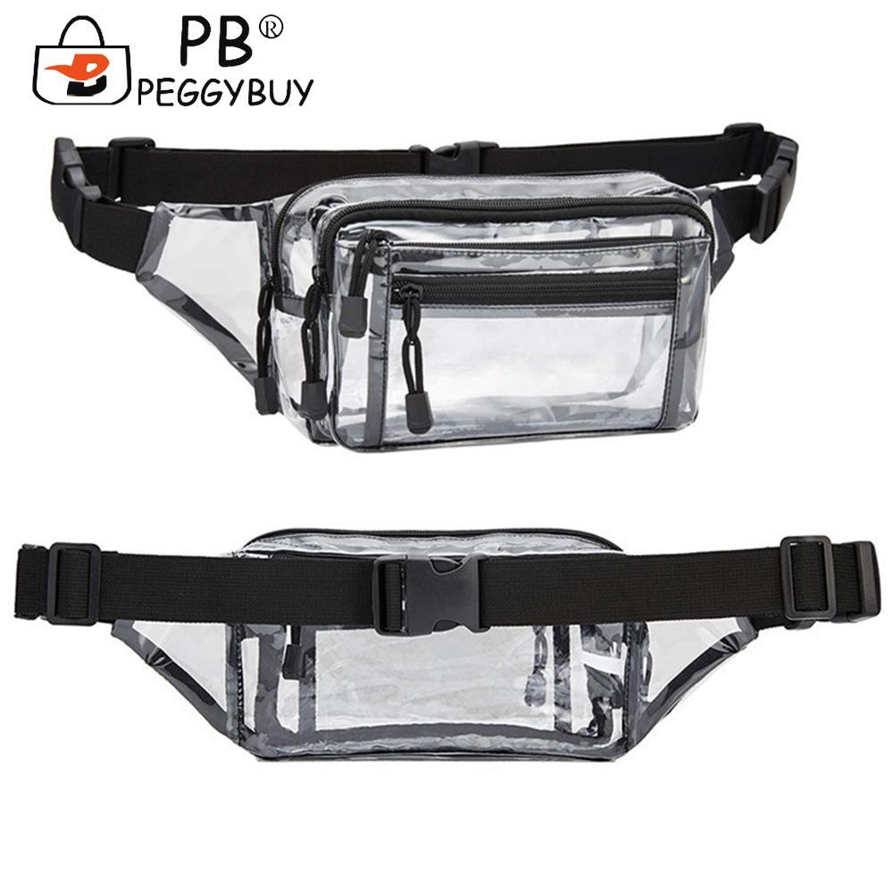 Unisex Fashion Transparent PVC Chest Bags Portable Outdoor Sport Travel Waterproof Multi-layer Zipper Shoulder Crossbody Bag - ItemBear.com