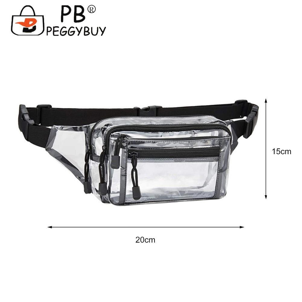 Unisex Fashion Transparent PVC Chest Bags Portable Outdoor Sport Travel Waterproof Multi-layer Zipper Shoulder Crossbody Bag - ItemBear.com