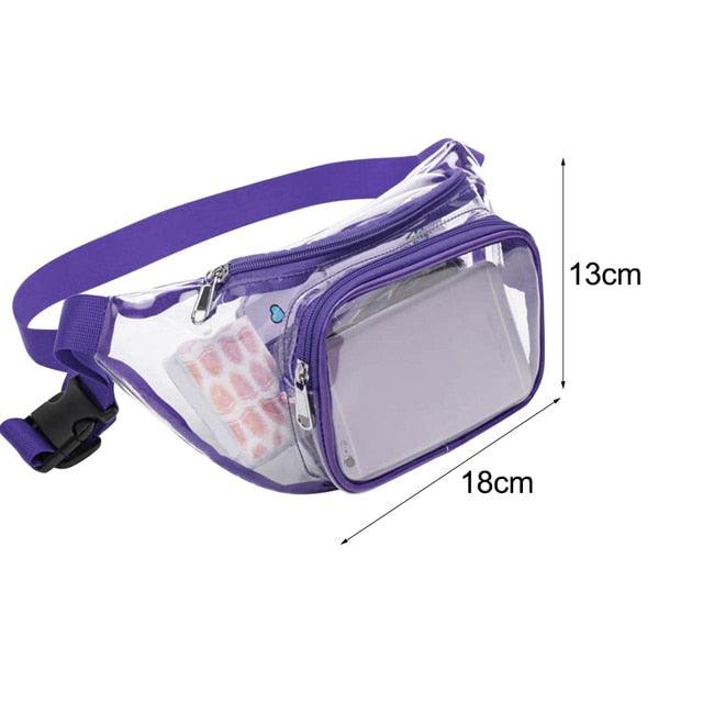 Unisex Fashion Transparent PVC Chest Bags Portable Outdoor Sport Travel Waterproof Multi-layer Zipper Shoulder Crossbody Bag - ItemBear.com