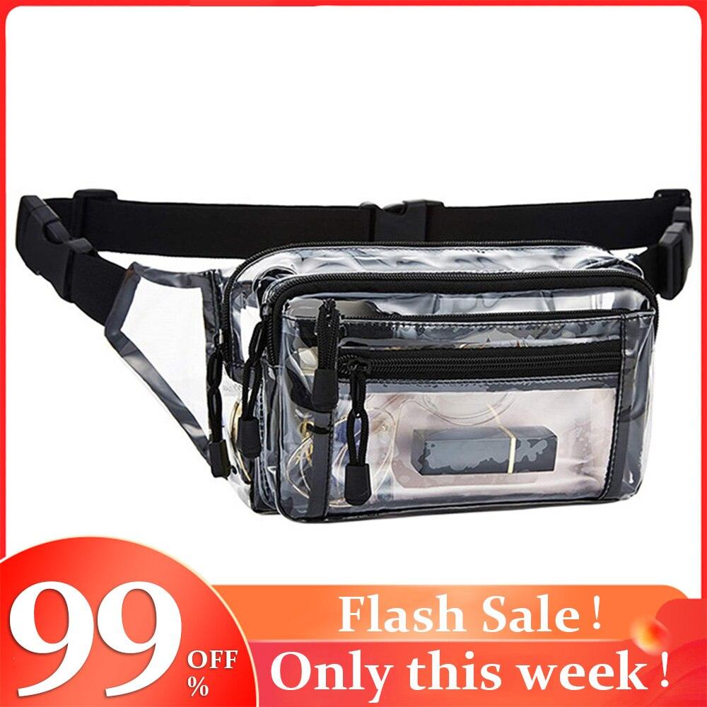 Unisex Fashion Transparent PVC Chest Bags Portable Outdoor Sport Travel Waterproof Multi-layer Zipper Shoulder Crossbody Bag - ItemBear.com