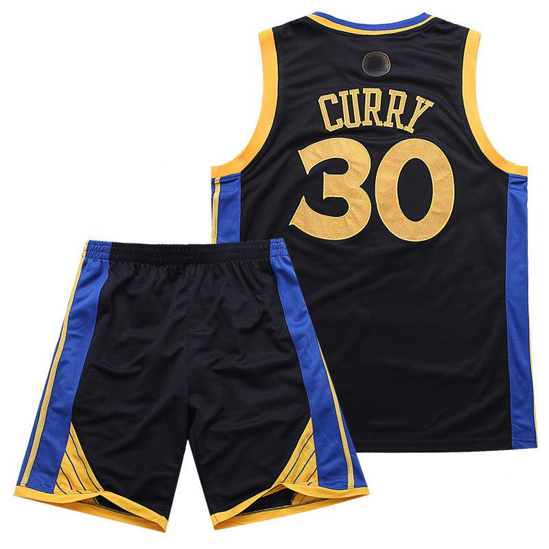 Warriors Curry No. 30 embroidery jersey white blue black vest basketball uniform sports suit male - ItemBear.com