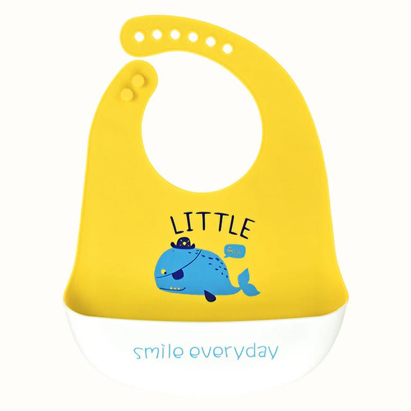 Waterproof Baby Bibs Baby Stuff Cute Cartoon Dinosaur Printed Kids Bib Girl Boy Adjustable Soft Silicone Bib Baby Feeding Stuff - ItemBear.com