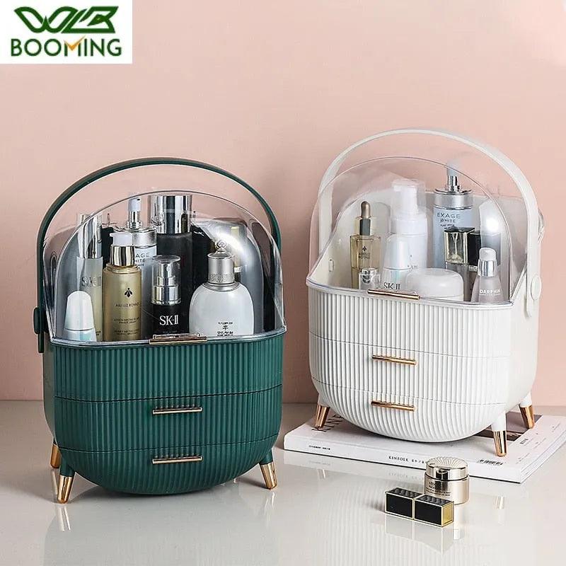 WBBOOMING Makeup Organizer Waterproof Dustproof Cosmetics Box Drawer Bathroom Desktop Skin Care Storage Box Fashion Big Capacity - ItemBear.com