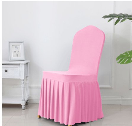 Wedding Spandex Chair Cover With Pleated Ruffled Skirt - ItemBear.com