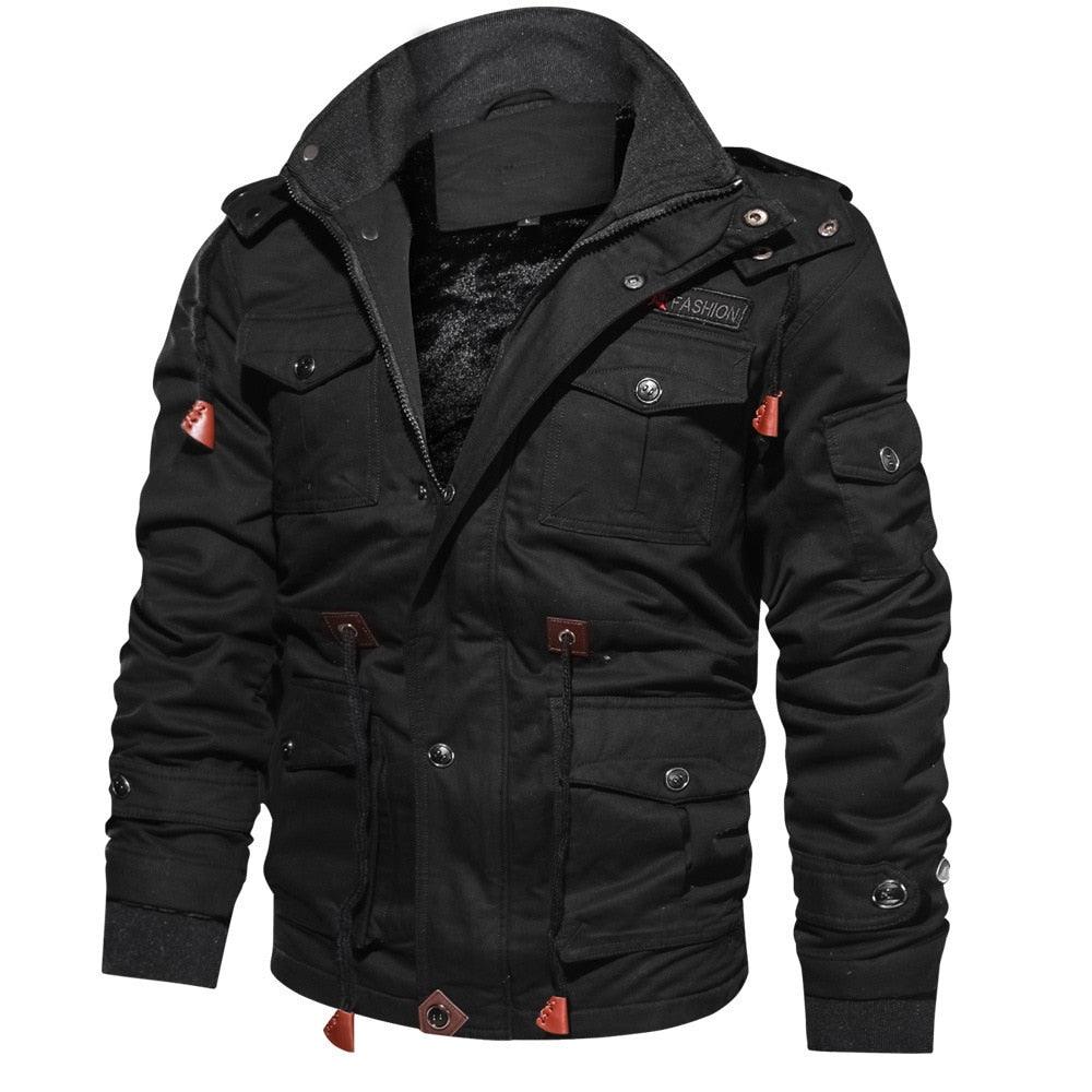 Winter Military Jacket Men Casual Thick Thermal Coat Army Pilot Jackets Air Force Cargo Outwear Fleece Hooded Jacket 4XL Clothes - ItemBear.com