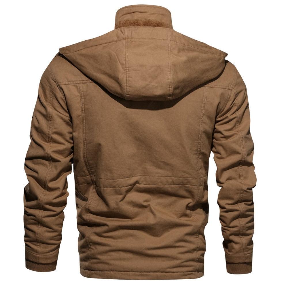 Winter Military Jacket Men Casual Thick Thermal Coat Army Pilot Jackets Air Force Cargo Outwear Fleece Hooded Jacket 4XL Clothes - ItemBear.com