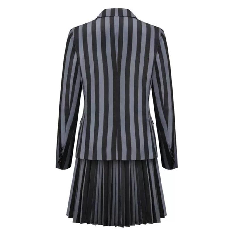 Women The Addams Family Family Cosplay Teenagers Girls Wednesday Addams Nevermore Academy Black School Uniform Costume - ItemBear.com