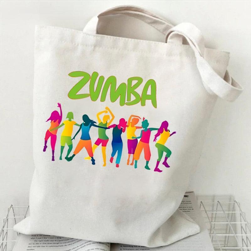 Women's Shoulder Handbags Zumba Dance Print Large Capacity Shopping Bag Girls Storage Tote Bags Reusable Foldable Bags - ItemBear.com