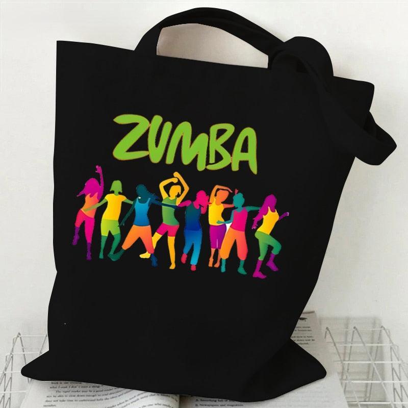 Women's Shoulder Handbags Zumba Dance Print Large Capacity Shopping Bag Girls Storage Tote Bags Reusable Foldable Bags - ItemBear.com