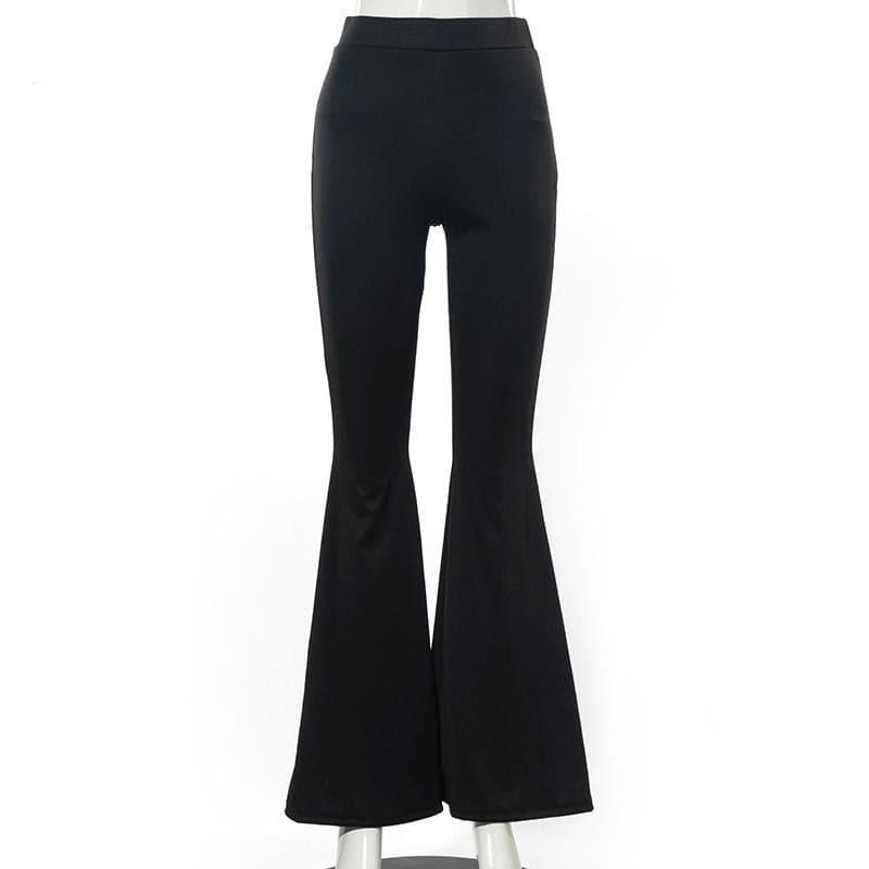 Y2K Indie Boot Cut Skinny Flare Pants - ItemBear.com