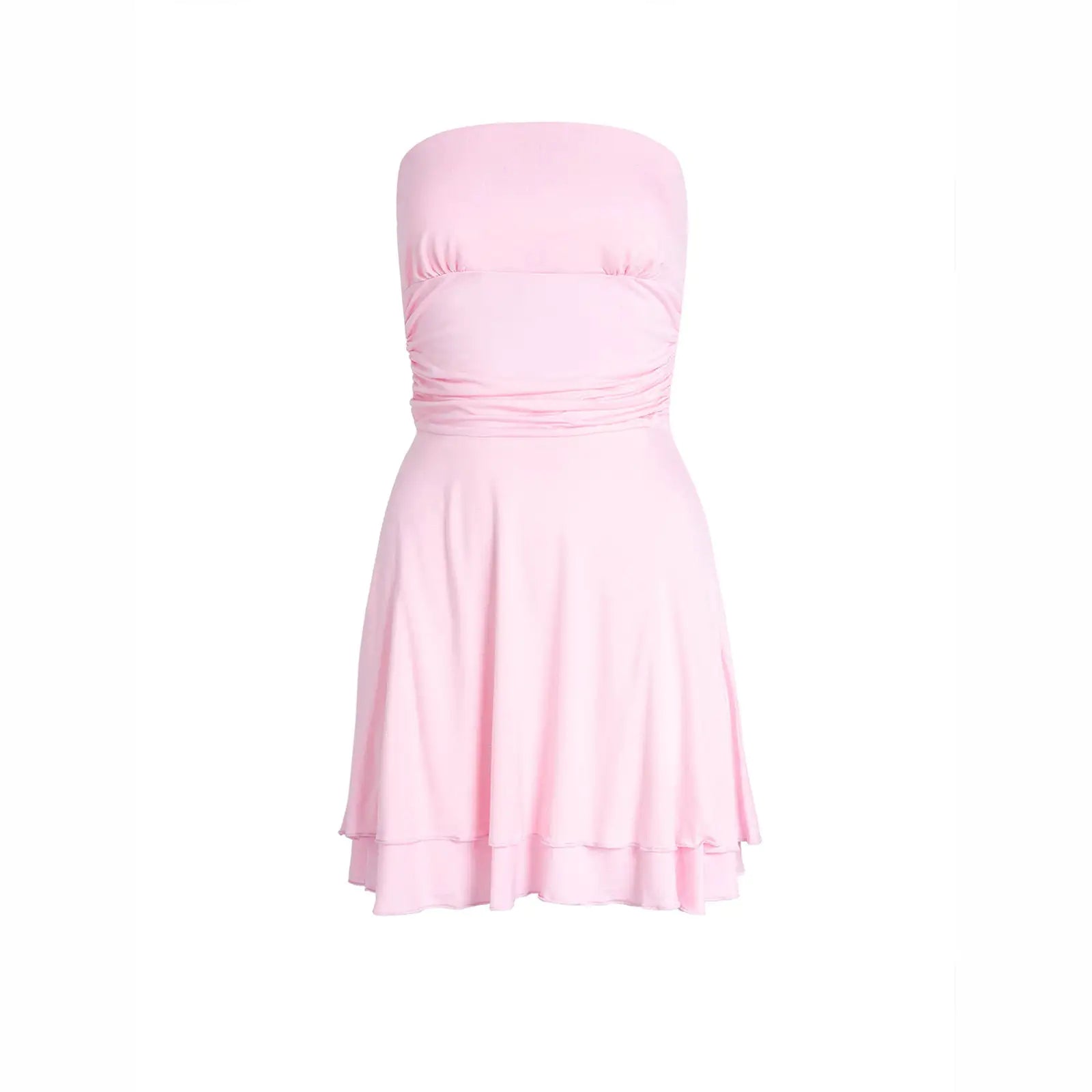 Y2K Tube-top Short Dress Summer Sexy Pleated Tight Dresses For Womens Clothing - ItemBear.com